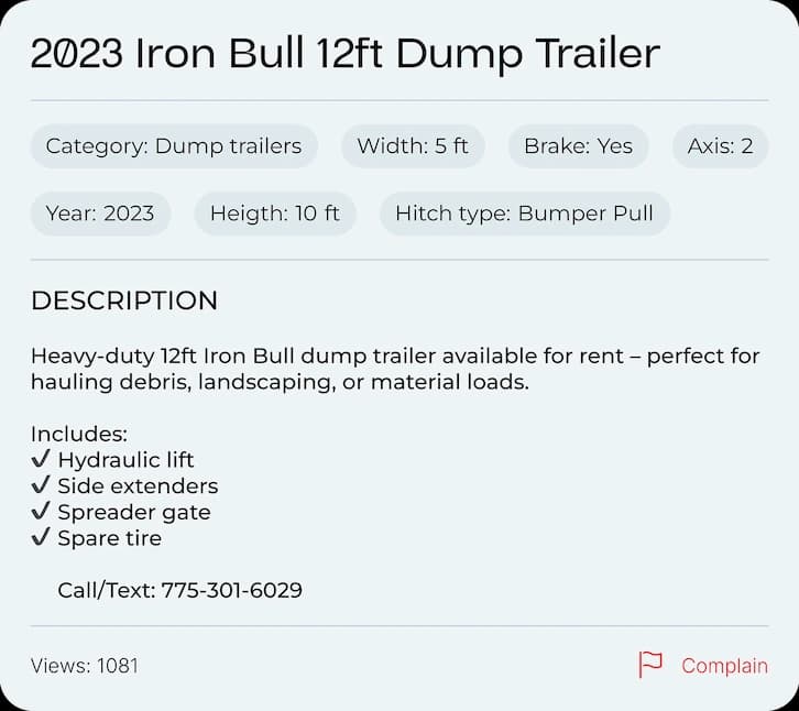 trailers screen left top